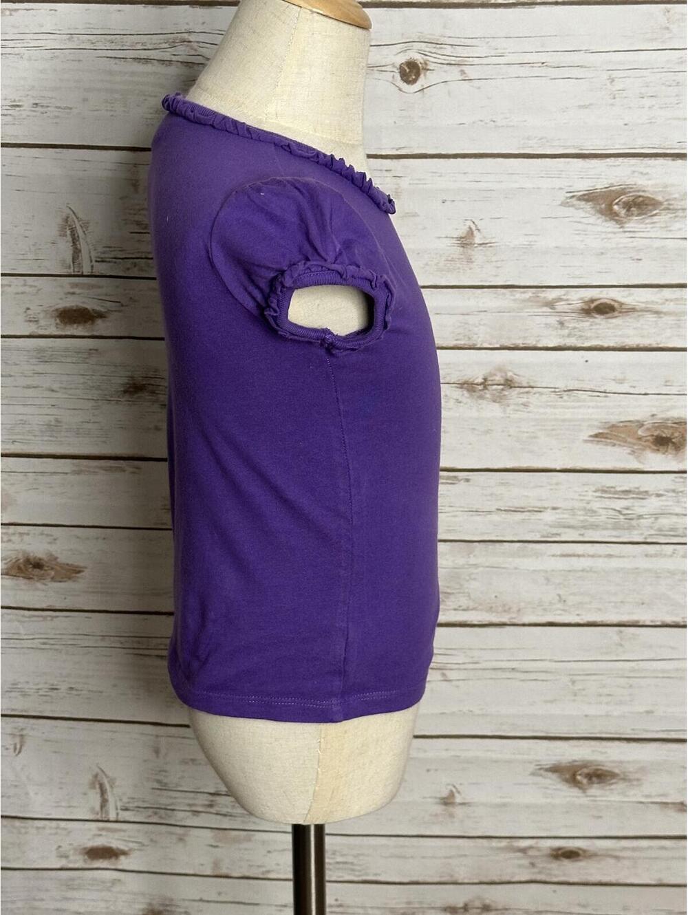 Ralph Lauren Girls cotton short sleeve t-shirt Size 4/4T purple classic preppy - Picture 5 of 7